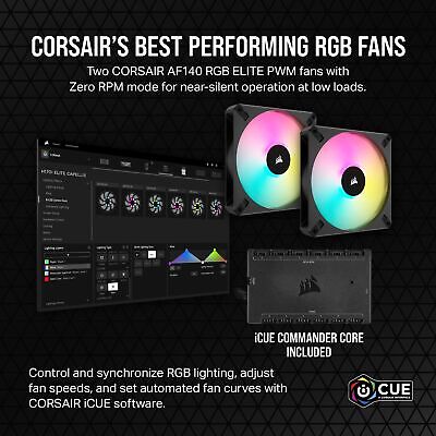 Corsair iCUE H115i Elite CAPELLIX XT Liquid CPU Cooler - Two AF140 RGB Elite ...