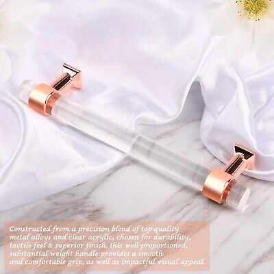 30 Pack Orger Acrylic Cabinet Pulls Modern Rose Gold Drawer Pulls Kitchen Cab...