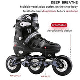 Adjustable Inline Skates Speed Racing Skates for Teenagers and Adults 3-Wheel...