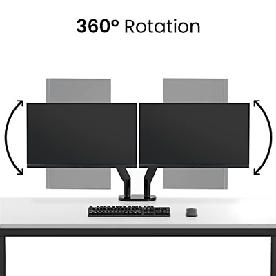 EVEO Premium Dual Monitor Stand 14-32”, Stand, Black