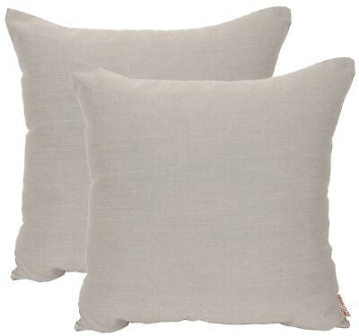 Outdoor/Indoor Sunbrella Set of 2 Toss Pillow 16 inch Square Spectrum Dove, G...