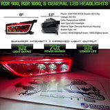 SLK-Lights (RED) RZR LED Headlight compatible with Polaris General, Polaris R...