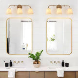 classy leaves Bathroom Light Fixtures, 3-Light Gold Bathroom Vanity Light wit...