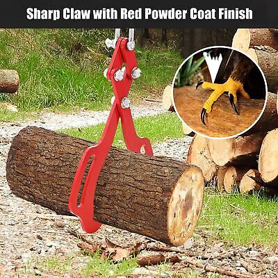 IDEALHOUSE Log Tongs, Heavy-Duty Steel Logging Tongs, Timber Claw Hook for Ef...