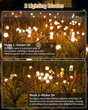 Solar Powered LED Firefly Garden Lights, Swaying Solar Garden Lights with 2 L...