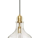 Hampton Hill Auburn Modern Glass Pendant Light Fixtures for 0, Gold/Clear