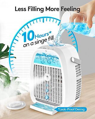 JYew AI Portable Air Conditioners Fan, Evaporative Mini Air Cooler, Misting H...