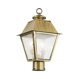 Livex Lighting 2166-01 Transitional Two Light Outdoor Post Lantern from Mansf...