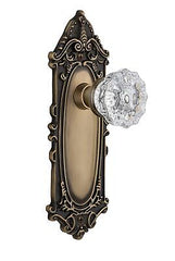 Nostalgic Warehouse Victorian Plate & Interior Crystal Door Knob Double Dummy