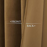 StangH 120 inches Extra Long Gold Brown Velvet Curtains for Living Room, Back...