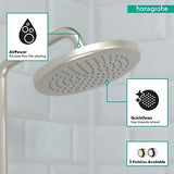 hansgrohe Croma 9-inch Showerhead Premium Modern 1-Spray RainAir Air Infusion...