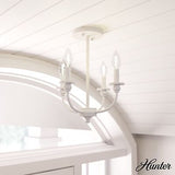 Hunter Fan Company 19643 Southcrest Flush Mount, Distressed White