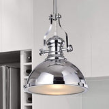 Warehouse of Tiffany RL8252CH Didya 1-Light 13-Inch Chrome Dome Pendant, Grey