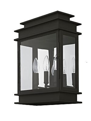 Livex 20204-07 Transitional Three Light Outdoor Wall Lantern from Princeton C...