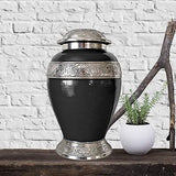 Urn for Human Ashes - Black Urns for Dad, Urns for Mom, Husband or Wife - Mat...