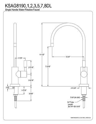 Kingston Brass KSAG8195DL Concord Water Filtration Faucet, Oil Rubbed Bronze