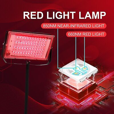 Red - Light - Therapy - Panel - with Stand 35"-67" Height Adjustable Infrared...