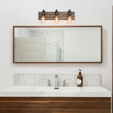 LOG BARN Bathroom Light Fixtures, 3 Light Farmhouse Vanity Lights for Bathroo...