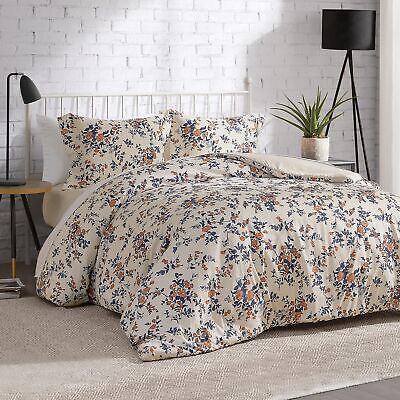 Lucky Brand Garden Floral Bouquet King Microfiber Comforter Set with Sham - 3...