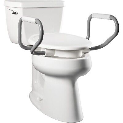 Bemis Assurance 3" Raised Toilet Seat with Handles, Clean Shield Guard, Secur...