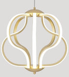 Q&S Modern Led Chandelier,Gold Hanging Pendant Lights for Dining Room Foyer E...