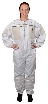 Humble Bee 431 Ventilated Beekeeping Suit with Fencing Veil, XL, Crystal White