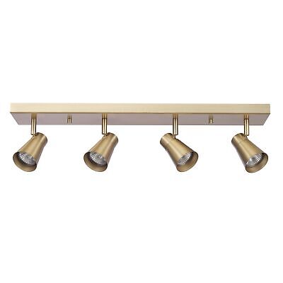 Globe Electric 64000046 4-Light Track Lighting, Matte Brass, Ceiling Light, T...