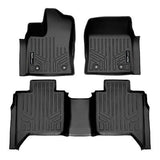 SMARTLINER Custom Fit Black 2 Row Floor Mat Liner Set Compatible with 2022-20...