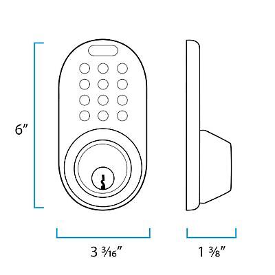 MiLocks XF-02AQ Digital Deadbolt Door Lock with Keyless Entry via Remote Cont...