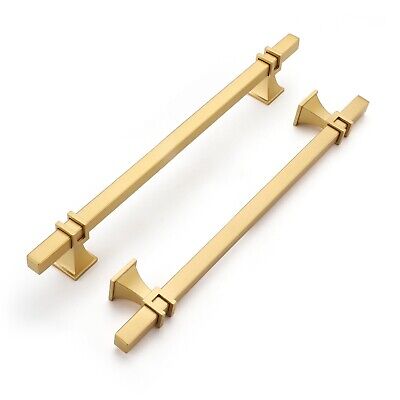 Haliwu 20 Pack Gold Cabinet Pulls, Brushed Brass Cabinet Pulls Square Gold Ca...