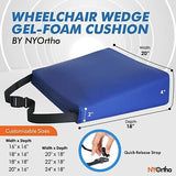 NYOrtho Wheelchair Gel Seat Cushions - Wedge-Shaped Gel-Foam Cushion for Whee...