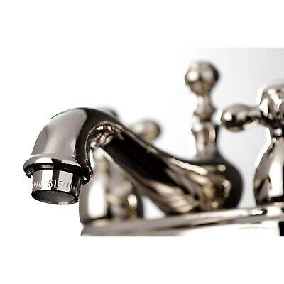 Kingston Brass KS3606AX Restoration 4" Centerset Bathroom Faucet, Polished Ni...