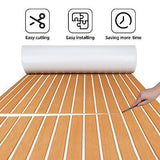 FOCEAN Boat Flooring EVA Foam Boat Decking Faux Teak Marine Flooring Boat Mat...