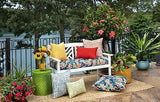 Pillow Perfect Paisley Indoor/Outdoor Sofa Setee Swing Cushion, Tufted, Weath...