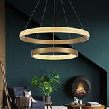 7PM Modern Led Chandeliers, Led Rings Chandelier, Crystal Rings Pendant Light...