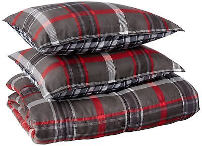 Eddie Bauer - Queen Comforter Set, Reversible Plaid Bedding with Matching Sha...