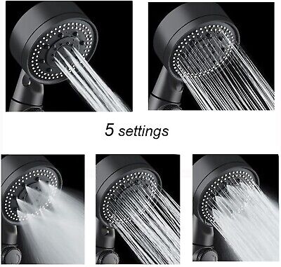 5-Mode Handheld Shower Head, High Pressure Shower Head, All Chrome Finish&#65288