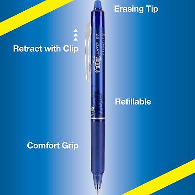 PILOT, FriXion Clicker Erasable Gel Pens, Fine Point 0.7 mm, Assorted Colors ...