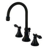 Kingston Brass KS2980BAL Heirloom Widespread Bathroom Faucet, Matte Black, 13...