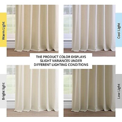 HPD Half Price Drapes French Linen Curtains 84 Inches Long Room Darkening Cur...