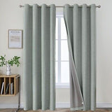 Joydeco Sage Green Blackout Curtains 120 Inches Long, Extra Long Blackout Cur...