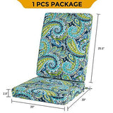 Magpie Fabrics Outdoor/Indoor High Back Square Corner Chair Cushion with Hand...