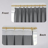 Blackout Pinch Pleated Curtain for Bedroom Living Room Hall Thermal Insulated...