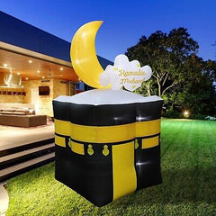 6.4FT Inflatable Ramadan Crescent Moon Decorations, Blow Up Islamic Eid Decor...