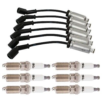 TRQ Ignition Kit 6 Spark Plugs and Wire Set For 2014-17 Silverado Sierra V6 4...