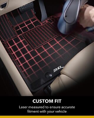 3D MAXpider Custom Fit Kagu Floor Mat (Black) Compatible with Hyundai Santa F...