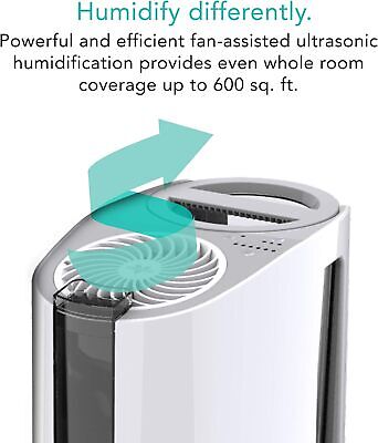 Vornado UH100 Ultrasonic Humidifier with Fan — 1 gal tank, White