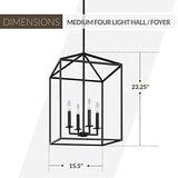 Generation Lighting 5115004-112 Perryton Medium Four - Light, Midnight Black