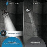 SparkPod Power Rain Shower Head- High Pressure Rainfall Shower Head-Unique Wi...