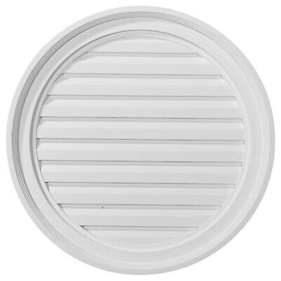 Ekena Millwork 22"W x 22"H x 1 1/4P, Round Gable Vent Louver, Non-Functional